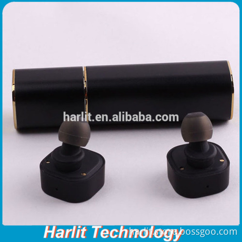 Lipstick Shape Mini Wireless Aluminum Bluetooth Headphone Earbuds With Micphone Power Bank Charge Box
